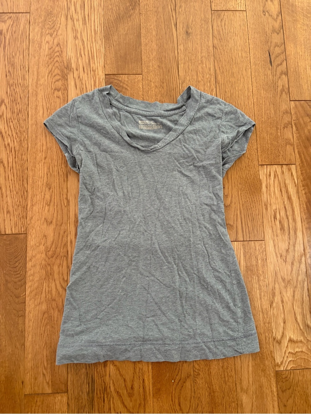 Mossimo Supply Co. Women's Short-Sleeve V-Neck Tee in Light Gray
